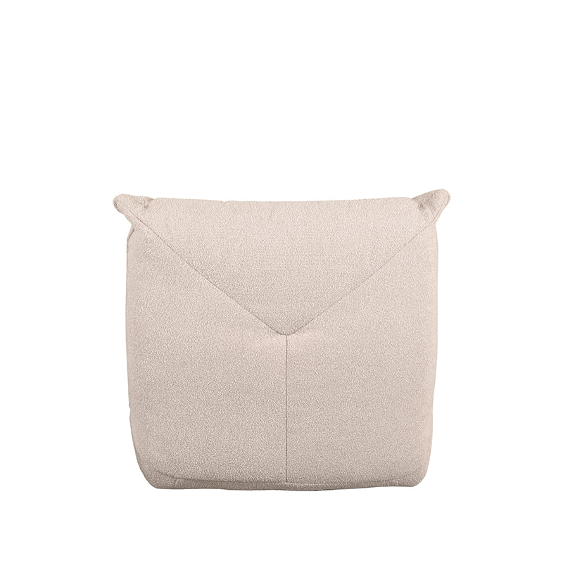 Relaxfauteuil Take It Easy naturel bouclé, achteraanzicht op witte achtergrond
