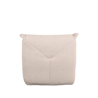 Relaxfauteuil Take It Easy naturel bouclé, achteraanzicht op witte achtergrond