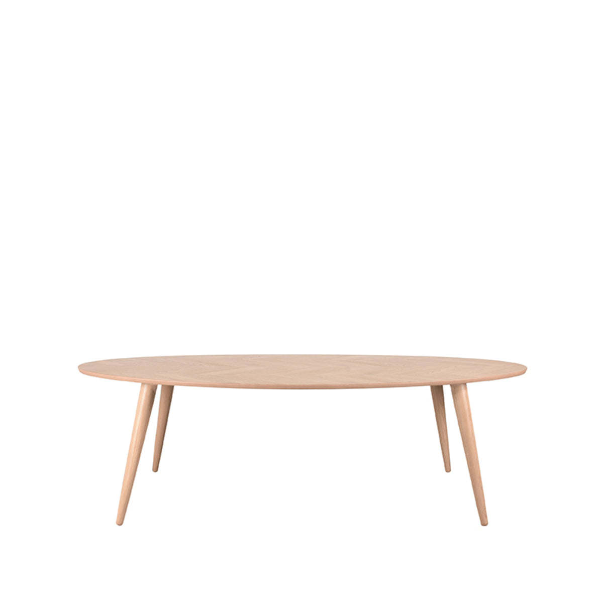 Eettafel Ines | Naturel Eikenfineer — Vooraanzicht - witfoto