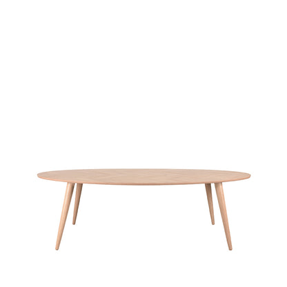 Eettafel Ines | Naturel Eikenfineer — Vooraanzicht - witfoto