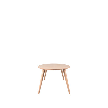 Eettafel Ines | Naturel Eikenfineer — Achteraanzicht - witfoto