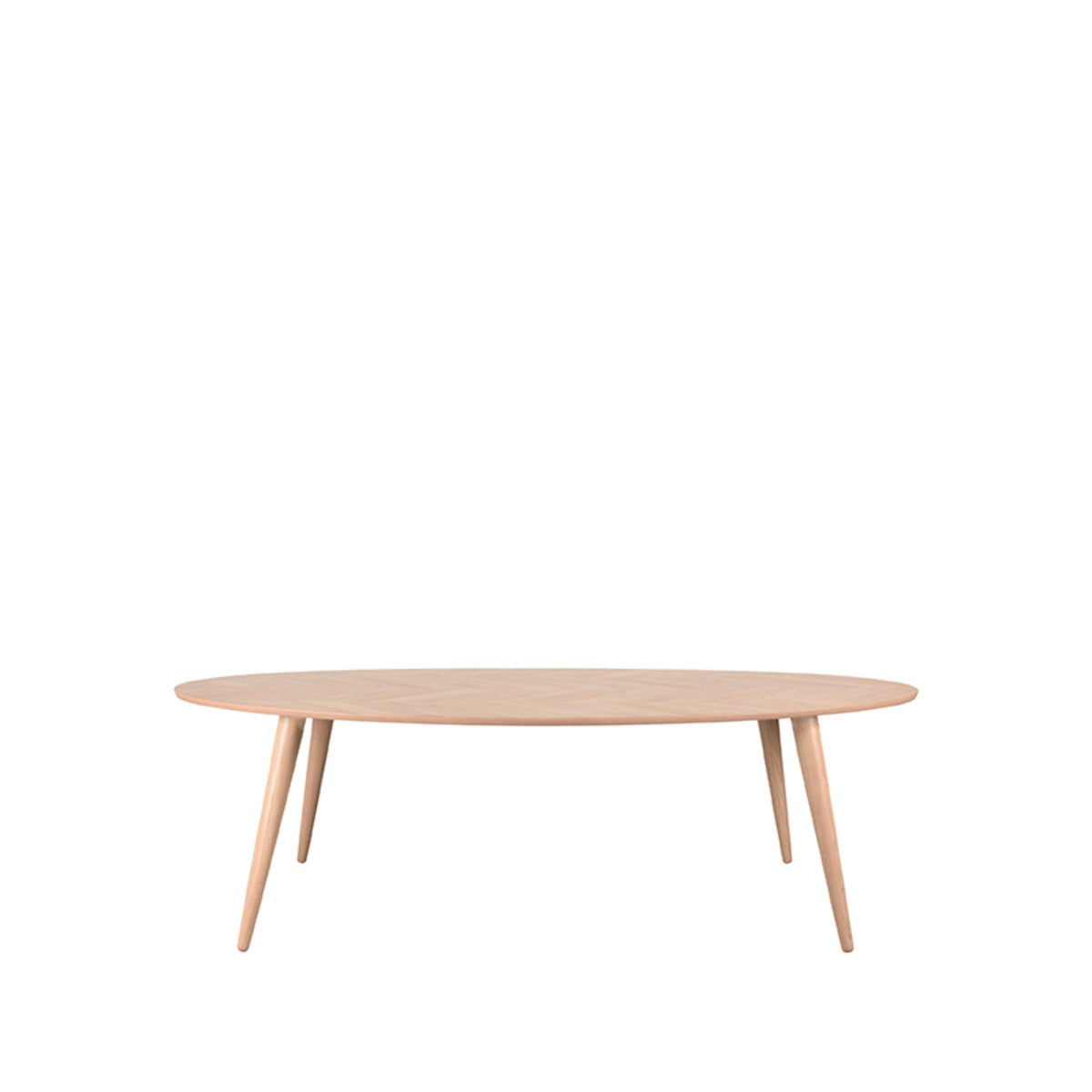 Eettafel Ines | Naturel Eikenfineer — Vooraanzicht - witfoto