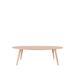 Eettafel Ines | Naturel Eikenfineer — Vooraanzicht - witfoto