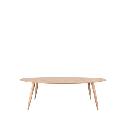 Eettafel Ines | Naturel Eikenfineer — Vooraanzicht - witfoto