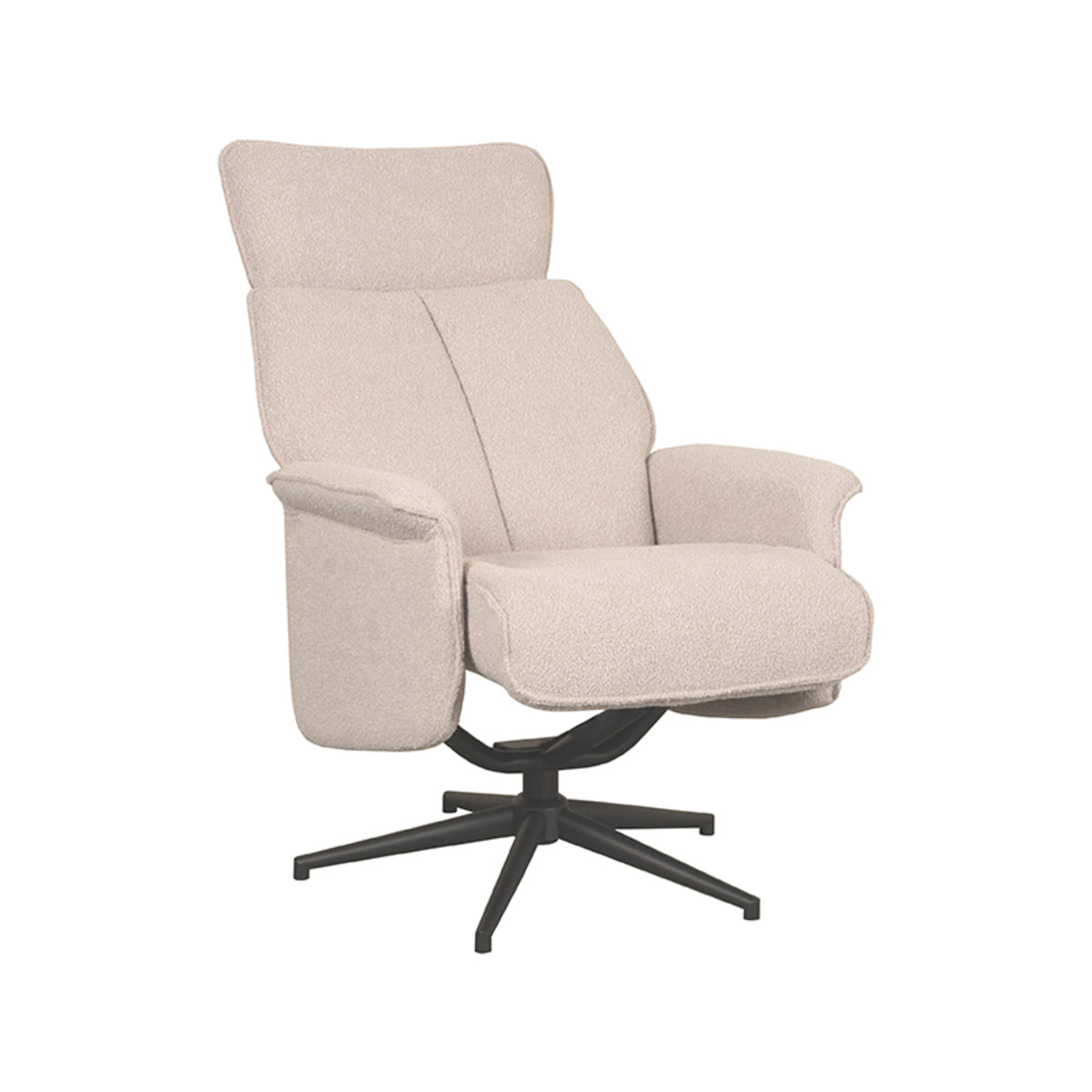 Relaxfauteuil Verdal | Naturel Bouclé — Zijaanzicht - witfoto