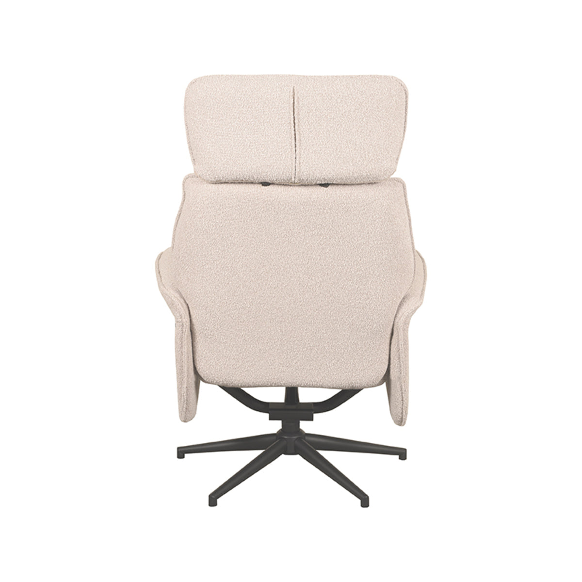 Relaxfauteuil Verdal | Naturel Bouclé — Achteraanzicht - witfoto