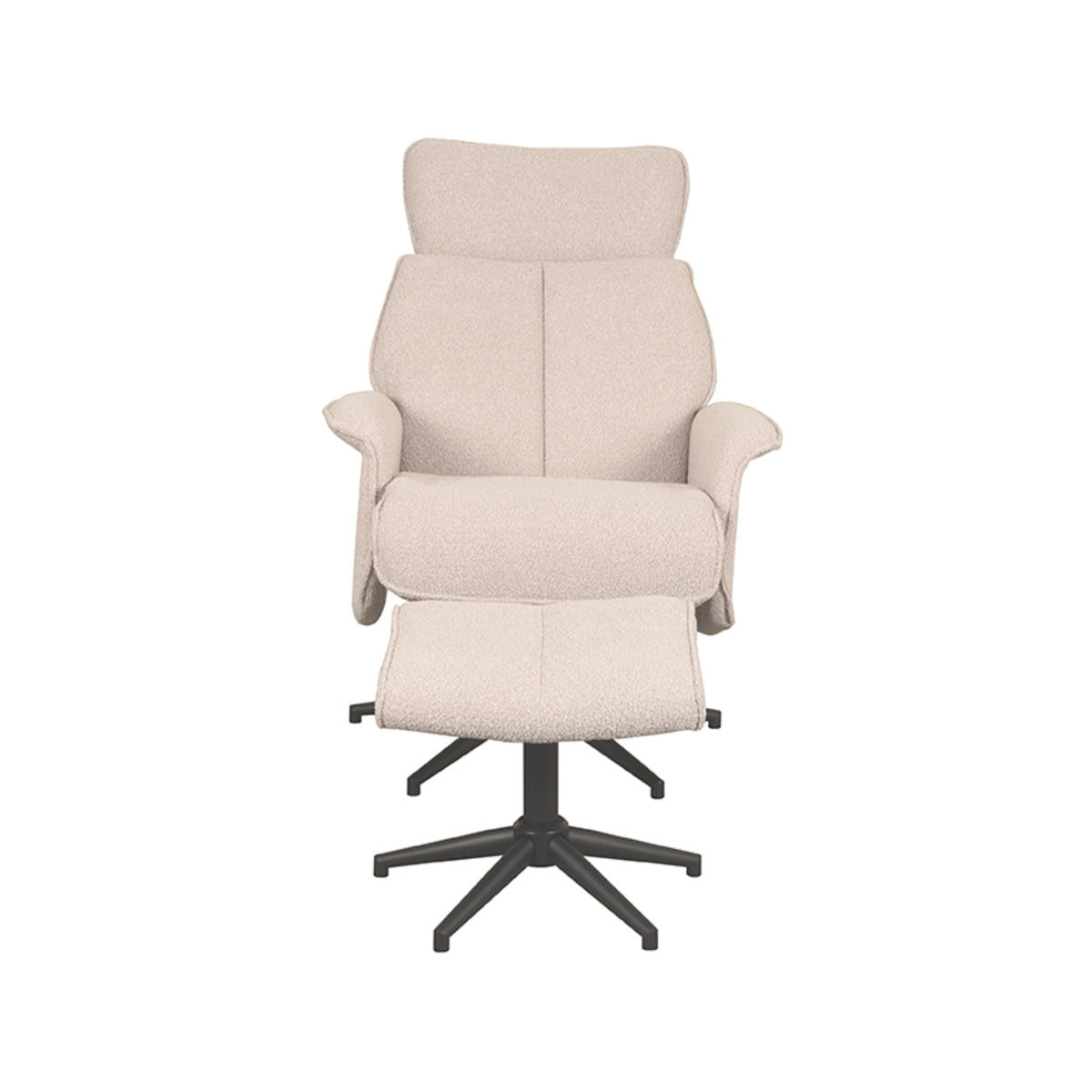Relaxfauteuil Verdal | Naturel Bouclé — Vooraanzicht - witfoto