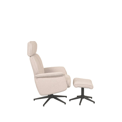 Relaxfauteuil Verdal | Naturel Bouclé — Zijaanzicht - sfeer