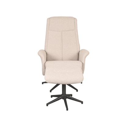 Relaxfauteuil Bergen naturel touch, vooraanzicht op witte achtergrond