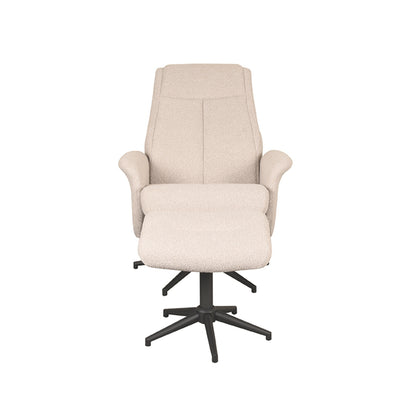 Relaxfauteuil Bergen naturel touch, vooraanzicht op witte achtergrond