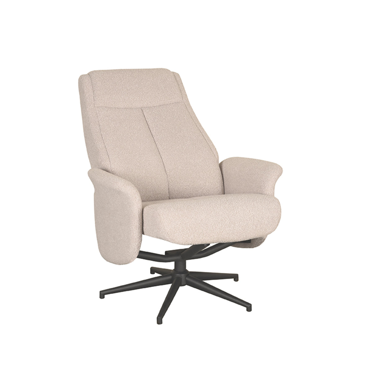 Relaxfauteuil Bergen naturel touch, schuin vooraanzicht op witte achtergrond