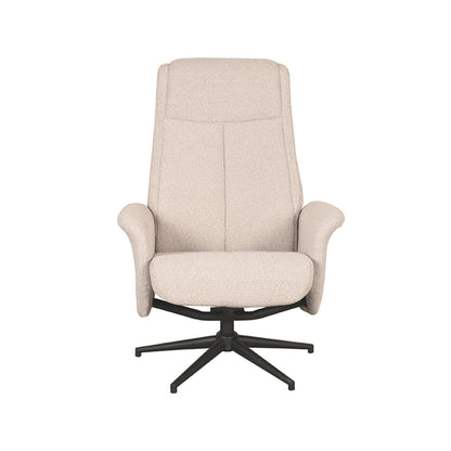 Relaxfauteuil Bergen naturel touch, vooraanzicht op witte achtergrond