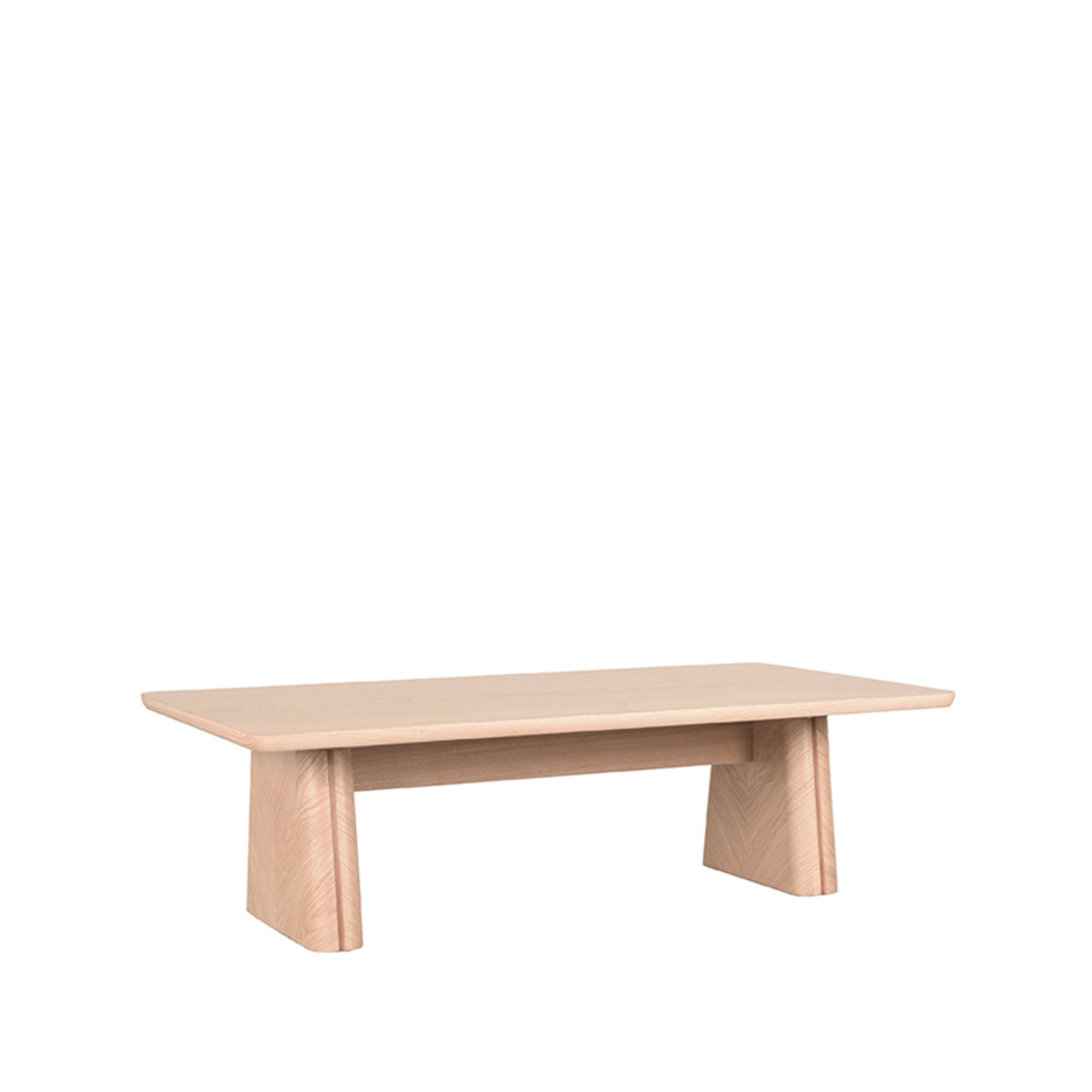 Salontafel Jule | Naturel Eikenhout — Zijaanzicht - witfoto
