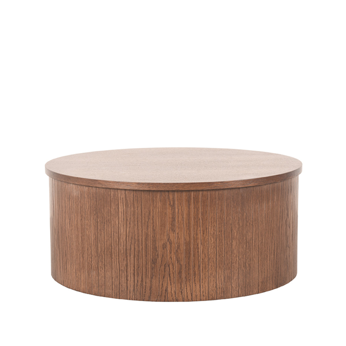 Salontafel Oliva | Walnoot Eikenhout | Ø70cm — Vooraanzicht - witfoto