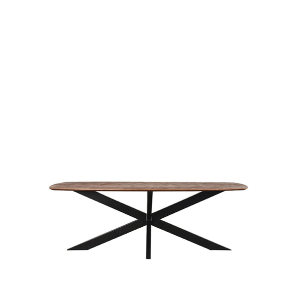 Eettafel Zane | Bruin Mangohout — Vooraanzicht - witfoto