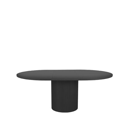 Eettafel Oliva uitschuifbaar zwart eikenhout, detail van de functie