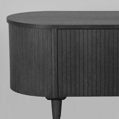 TV-Meubel Oliva zwart eikenhout, detail van het materiaal