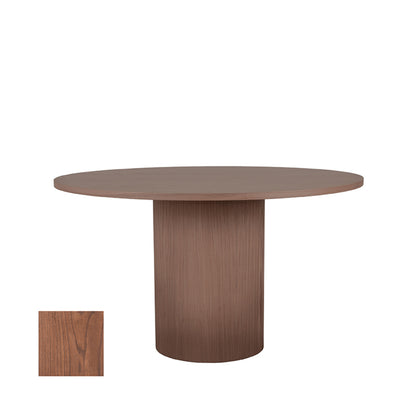 Eettafel Oliva | Rond | Walnoot Eikenhout — Vooraanzicht - witfoto