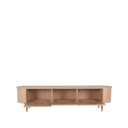 TV-Meubel Oliva naturel eikenhout, detail van de functie
