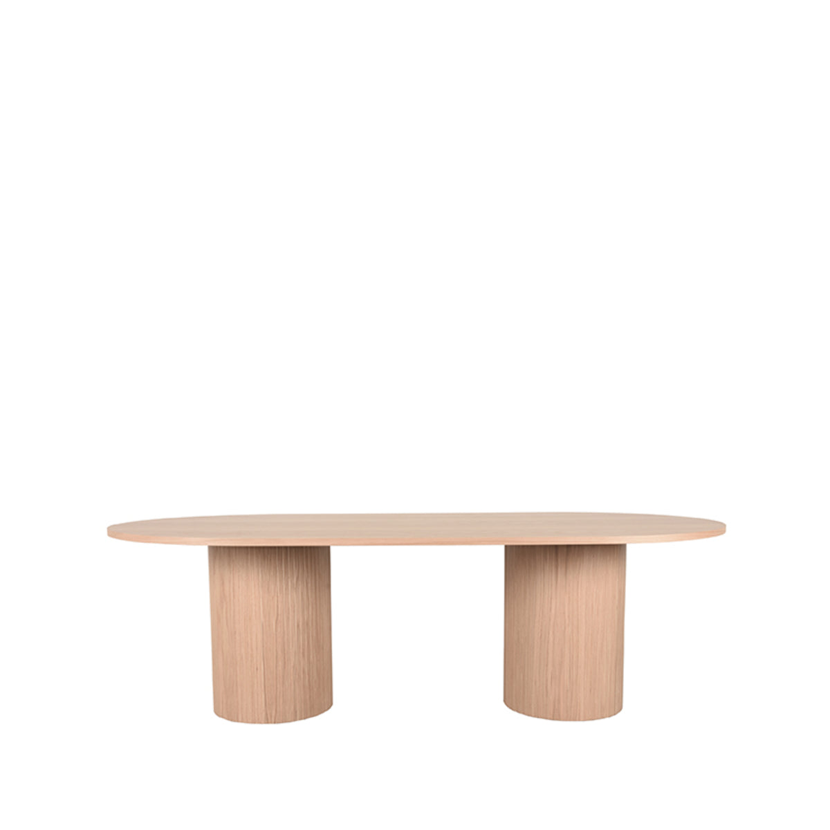 Eettafel Oliva | Ovaal | Naturel Eikenhout — Vooraanzicht - witfoto