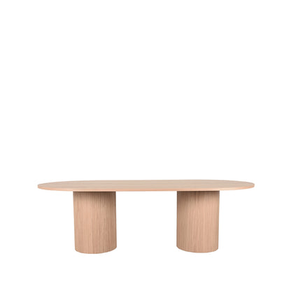 Eettafel Oliva | Ovaal | Naturel Eikenhout — Vooraanzicht - witfoto