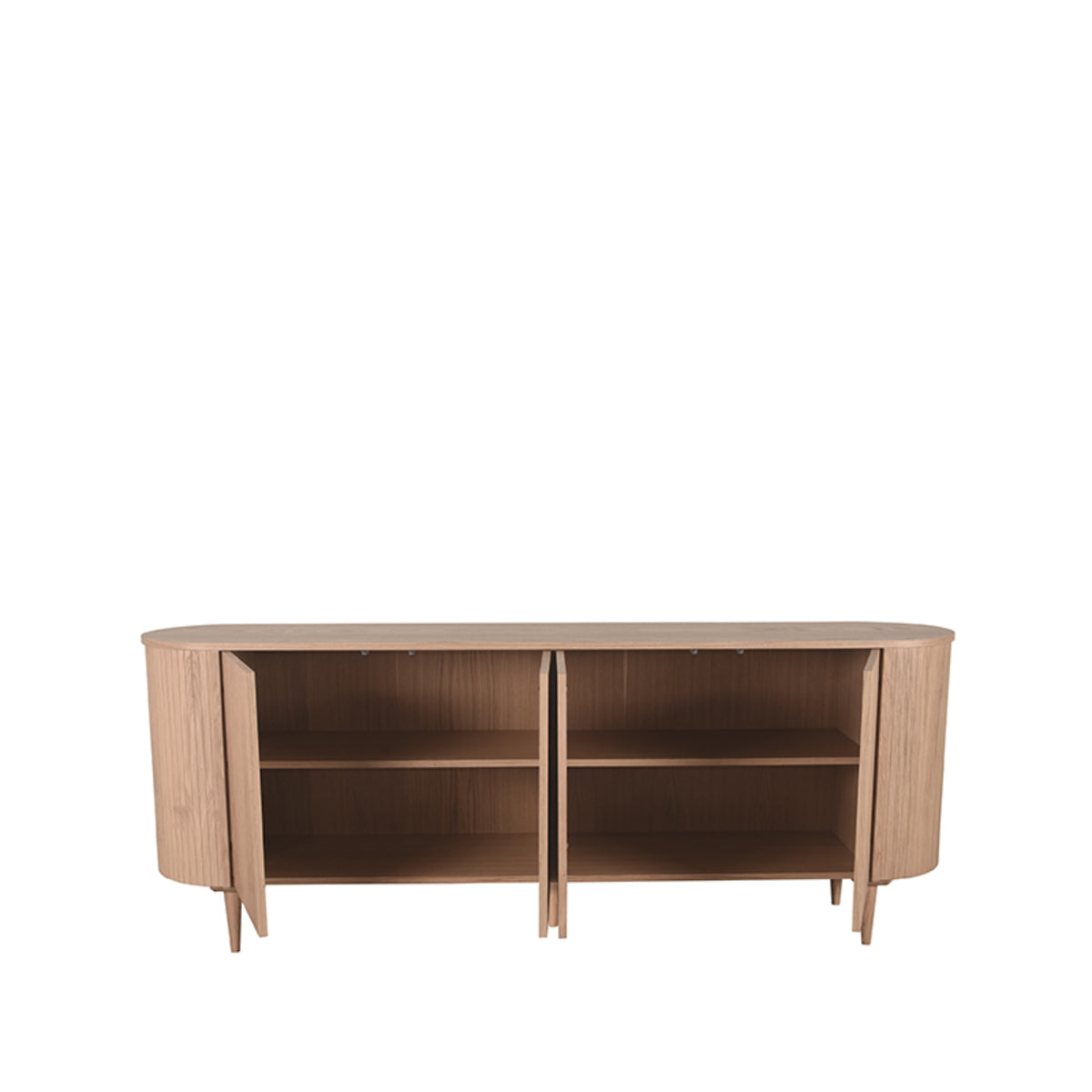 Dressoir Oliva naturel eikenhout magazijn leegverkoop, detail van de functie