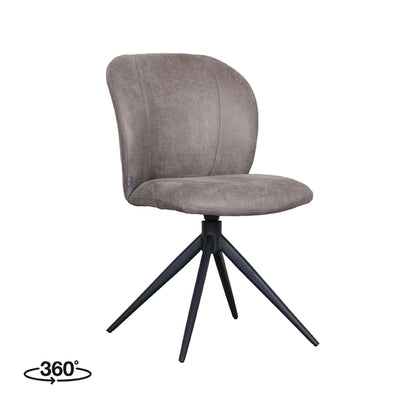 Eetkamerstoel Kimo | Taupe Micro Suède — Vooraanzicht - witfoto