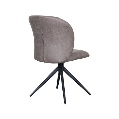 Eetkamerstoel Kimo | Taupe Micro Suède — Achteraanzicht - witfoto