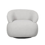 Fauteuil Valenza naturel boucle naturel eiken, vooraanzicht op witte achtergrond