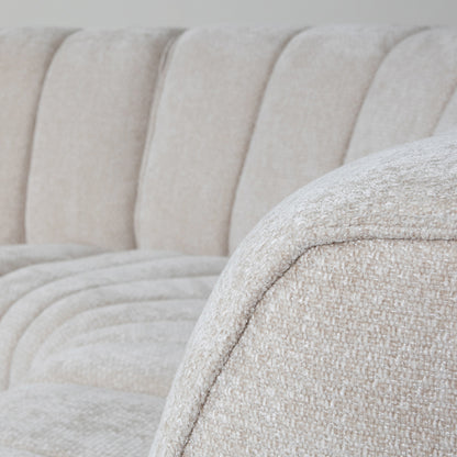 Hoekbank Vitoro naturel stof, detail van het materiaal
