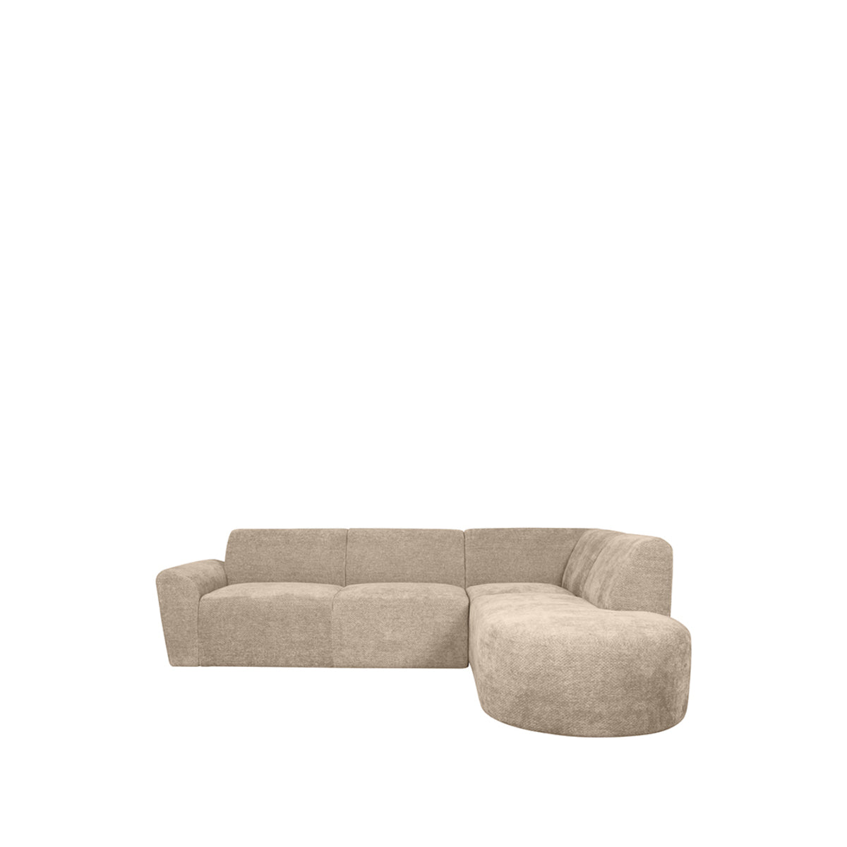Hoekbank Espen | Beige Stof — Vooraanzicht - witfoto