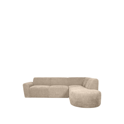 Hoekbank Espen | Beige Stof — Vooraanzicht - witfoto