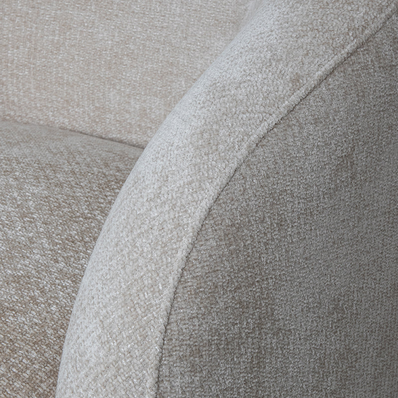 Fauteuil Alby naturel stof, detail van het materiaal