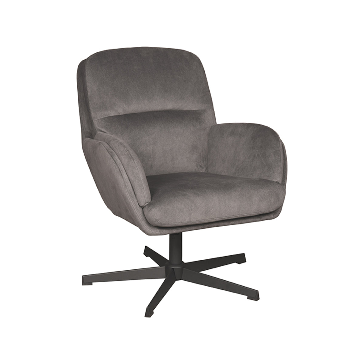 Draaifauteuil Moss | Antraciet Cosmo | Magazijn leegverkoop — Vooraanzicht - witfoto