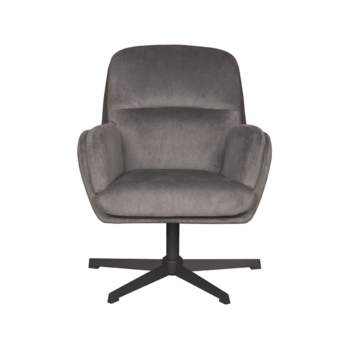 Draaifauteuil Moss | Antraciet Cosmo | Magazijn leegverkoop — Vooraanzicht - witfoto