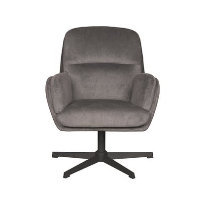 Draaifauteuil Moss | Antraciet Cosmo | Magazijn leegverkoop — Vooraanzicht - witfoto