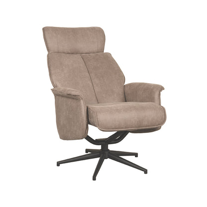 Relaxfauteuil Verdal | Taupe Micro Suede — Zijaanzicht - witfoto