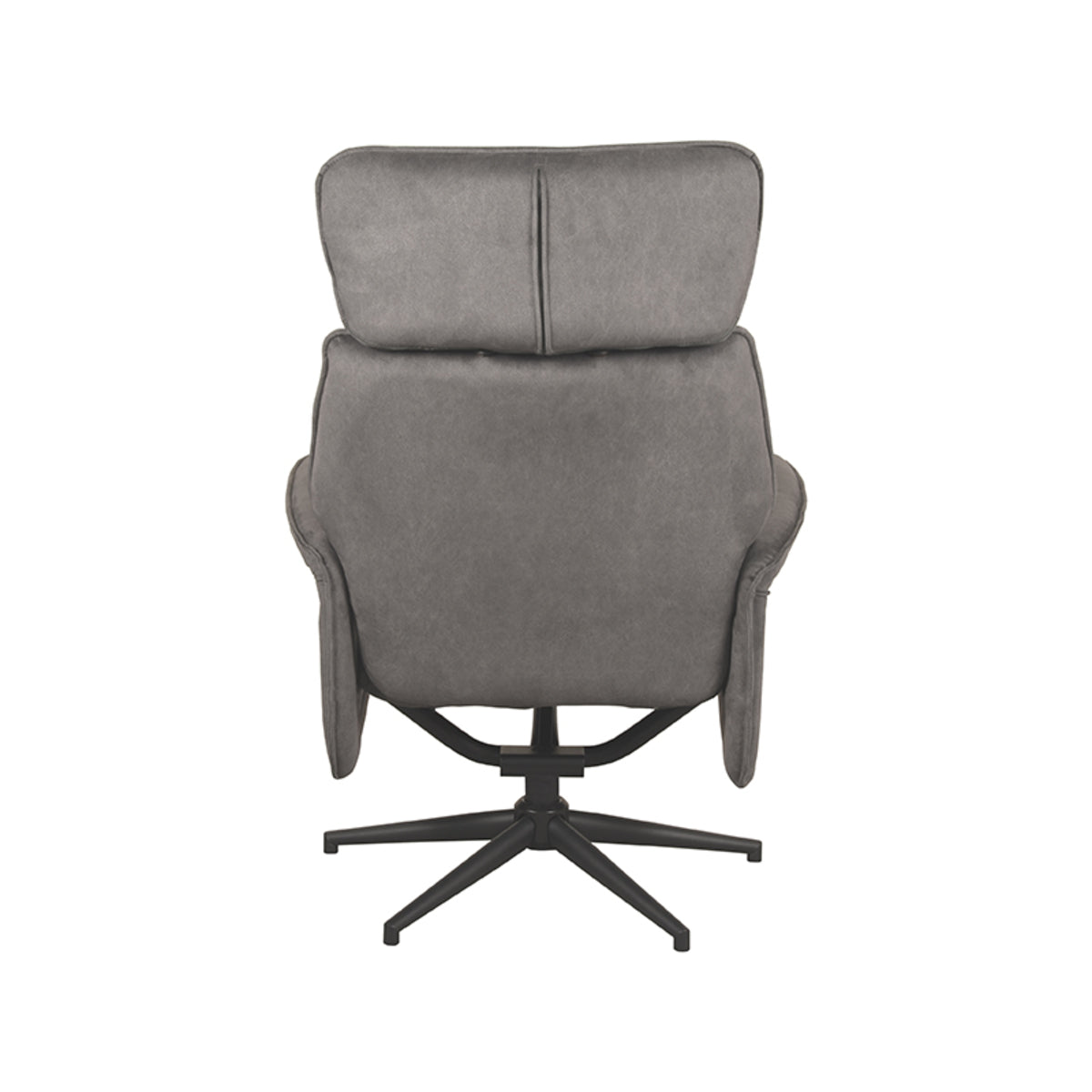 Relaxfauteuil Verdal | Grijs Micro Suede — Achteraanzicht - witfoto