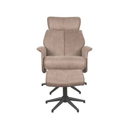 Relaxfauteuil Verdal | Taupe Micro Suede — Zijaanzicht - witfoto