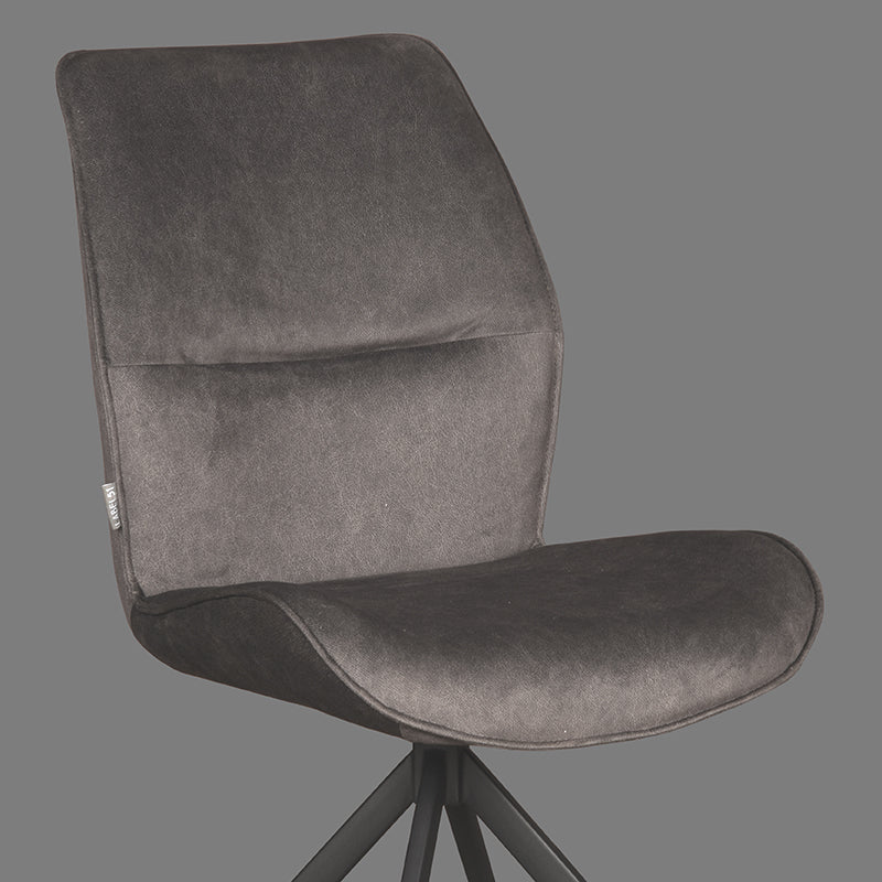 Eetkamerstoel Comfy grijs microvezel, detail van het materiaal
