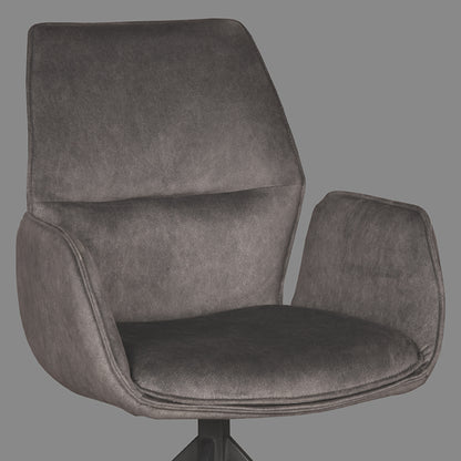 Eetkamerstoel Mellow grijs microvezel, detail van het materiaal