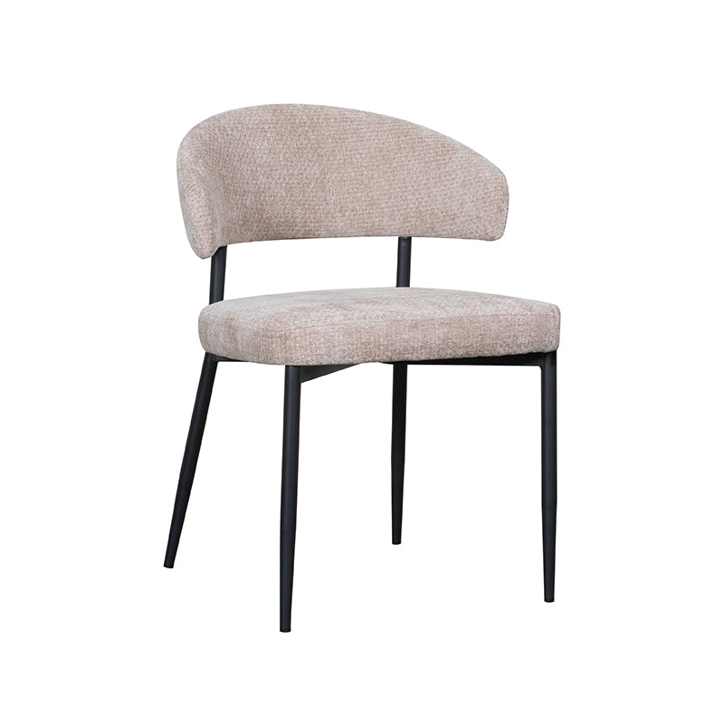 Eetkamerstoel Bliss | Beige Stof — Zijaanzicht - witfoto