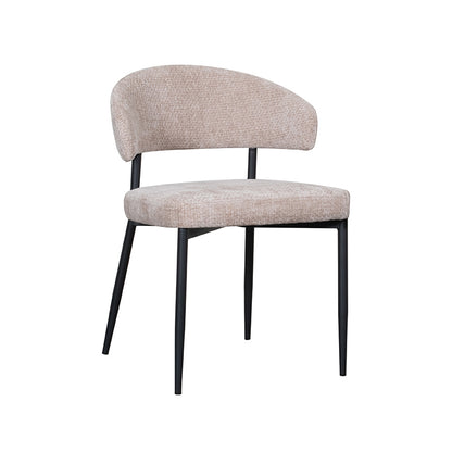 Eetkamerstoel Bliss | Beige Stof — Zijaanzicht - witfoto