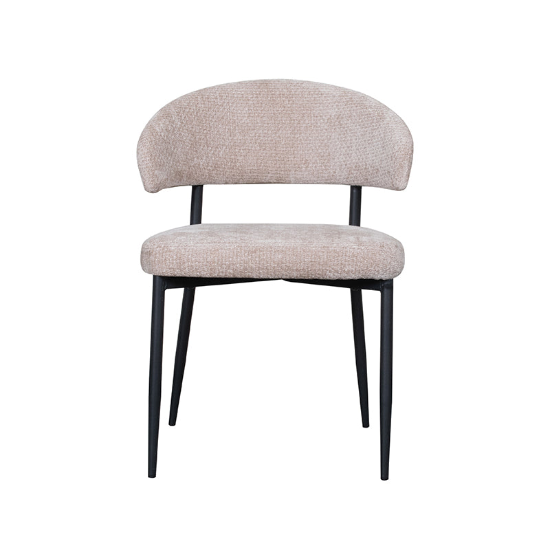 Eetkamerstoel Bliss | Beige Stof — Vooraanzicht - witfoto