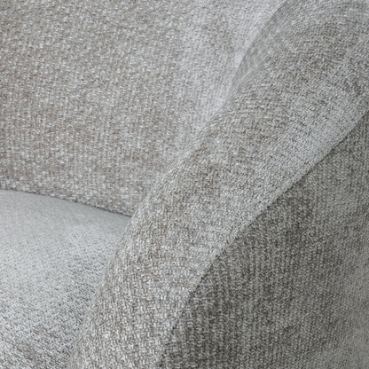 Fauteuil Alby grijs stof, detail van het materiaal