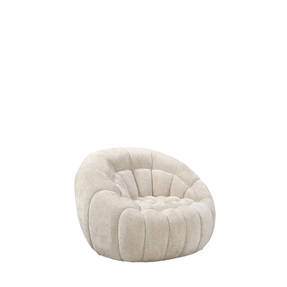 Draaifauteuil Cloud | Naturel Stof — Vooraanzicht - witfoto