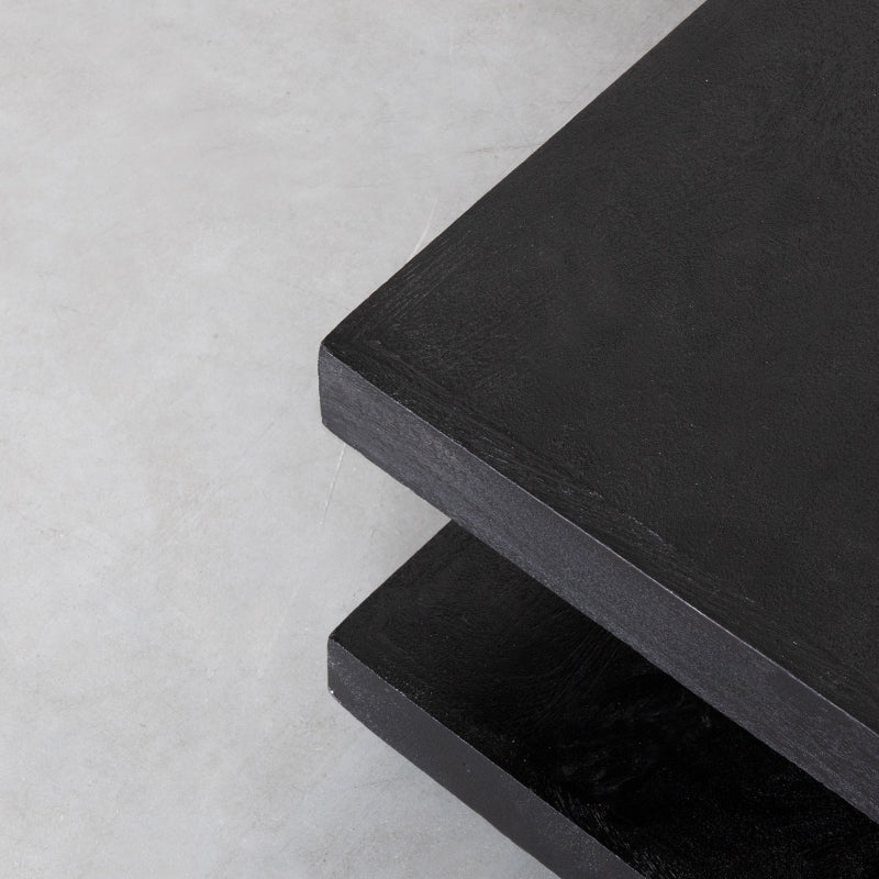 Salontafel Square | Zwart Mangohout — Detail