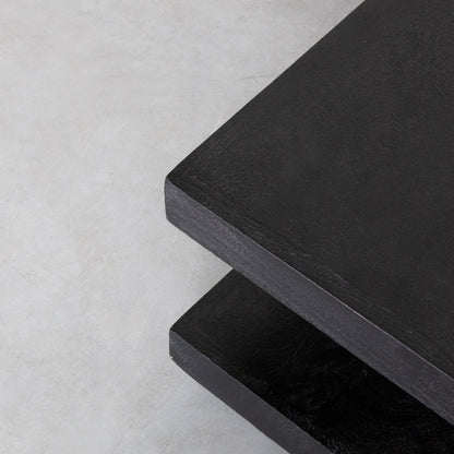Salontafel Square | Zwart Mangohout — Detail