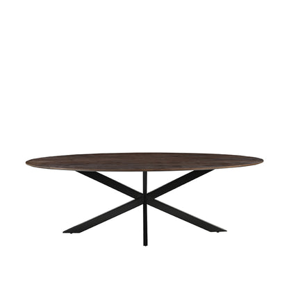 Eettafel James | Bruin Mangohout — Vooraanzicht - witfoto
