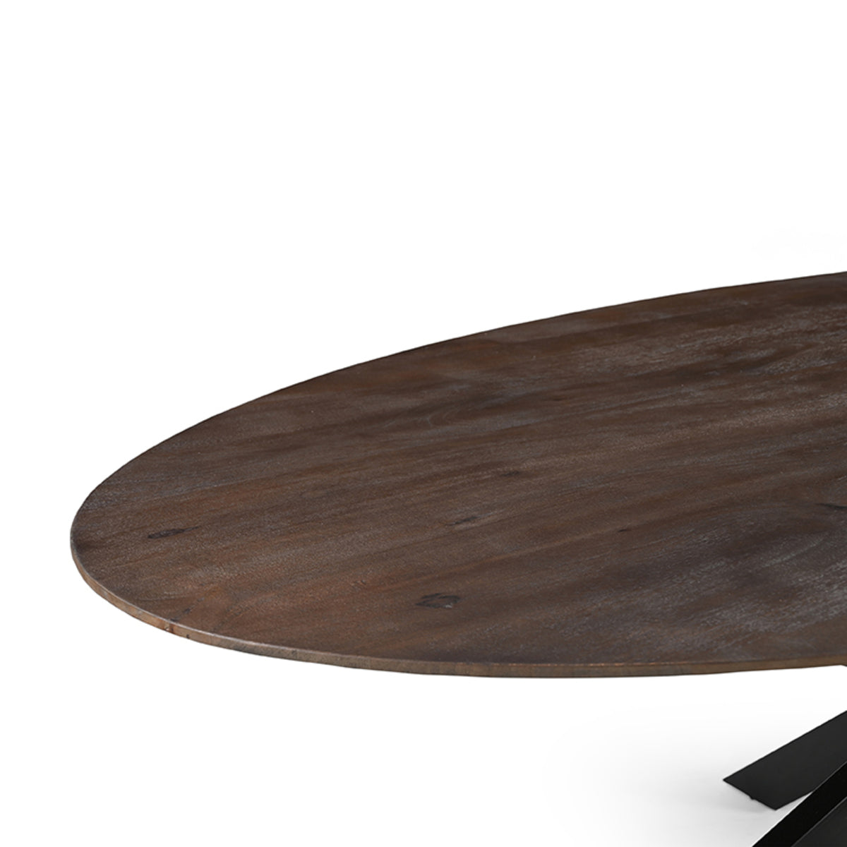 Eettafel James | Bruin Mangohout — Detail